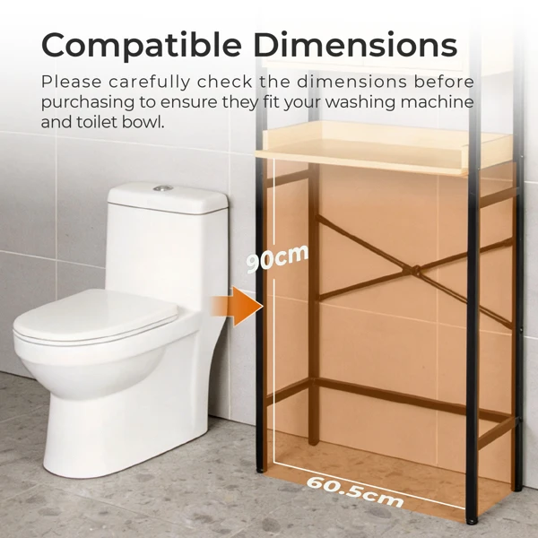 Wood grain embossed design, MDF melamine veneer with square tubing, 64.5*30*171cm, double doors, one shelf, toilet cabinet view 4