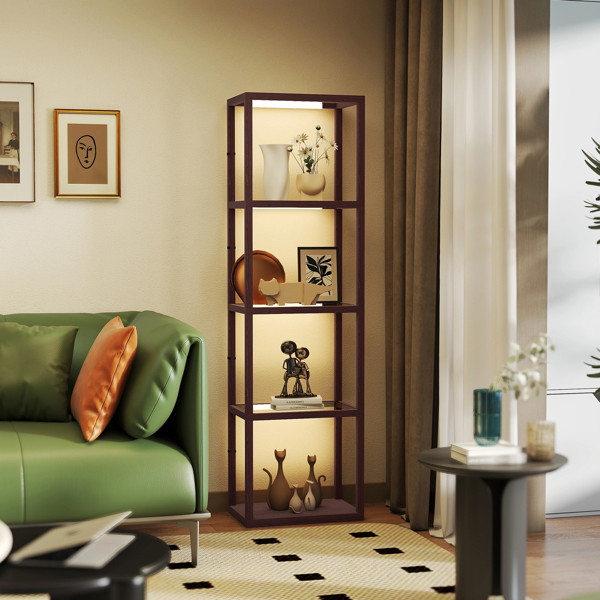 Sleek Floor Lamp - Tall Standing Light for Home Decor, Living Room & Bedroom Use