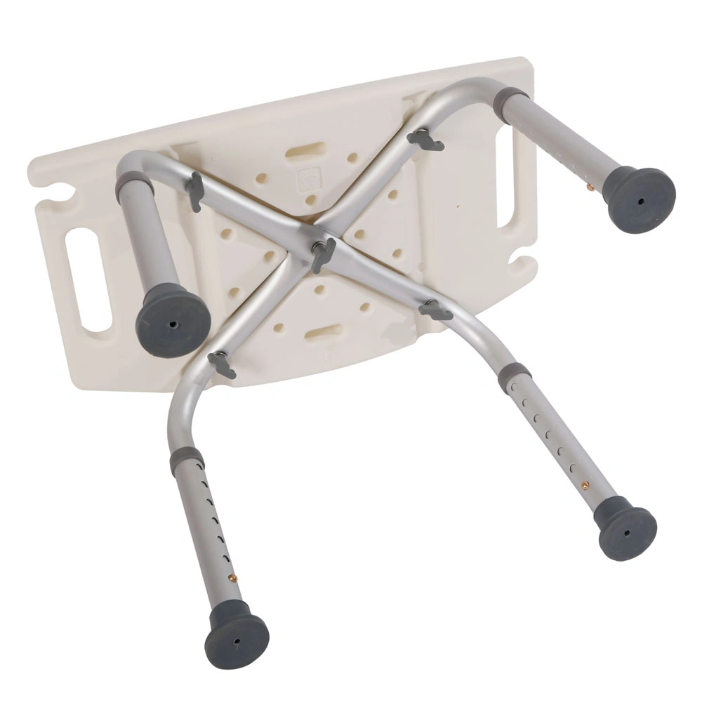 Simple Bath Chair 1.35mm Thick White - Durable Plastic Bathroom Seat Stool view 3