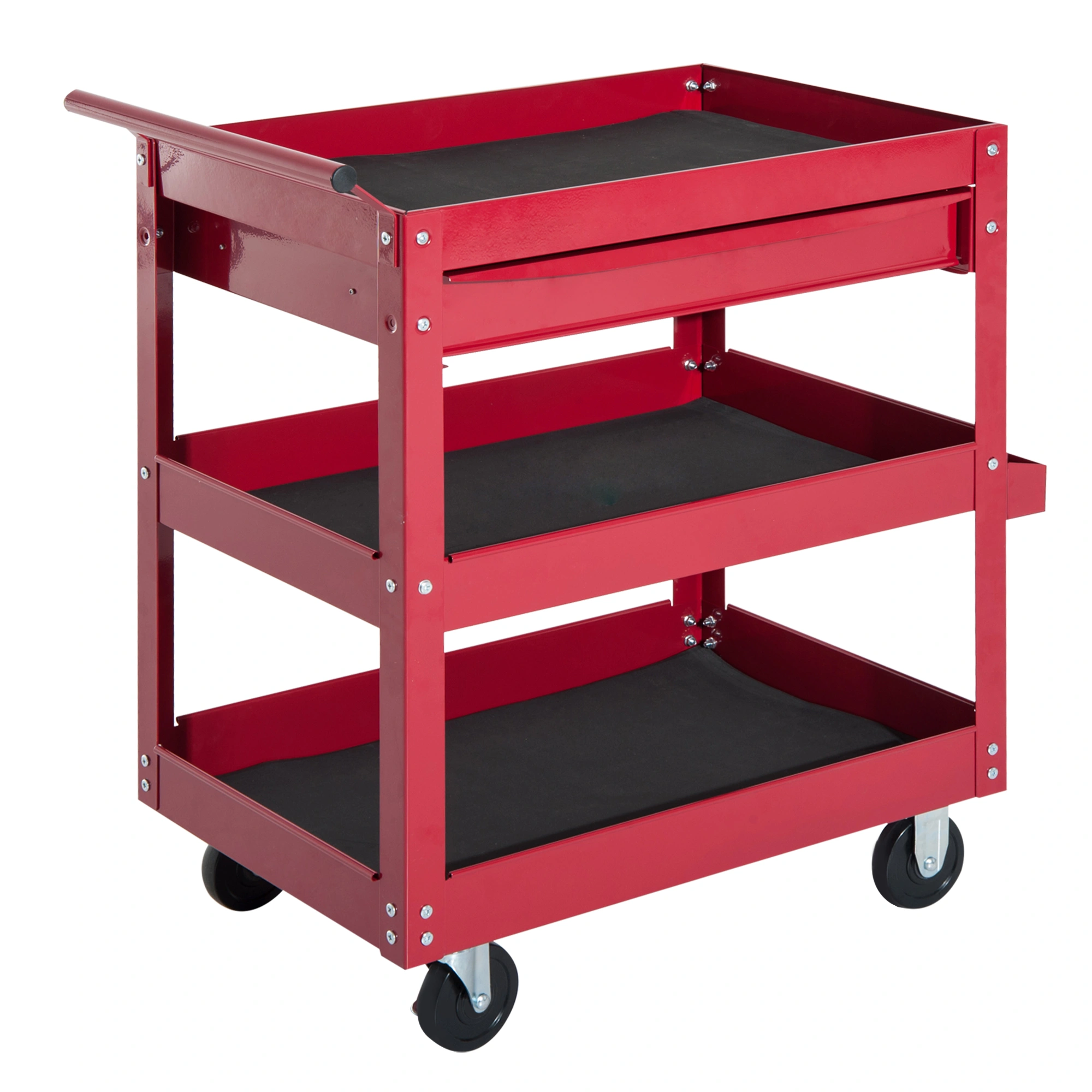 Industrial Rolling Tool Cart, 5-Drawer Mobile Storage Cabinet with Brakes, Lockable Handles for Garage Workshop view 2