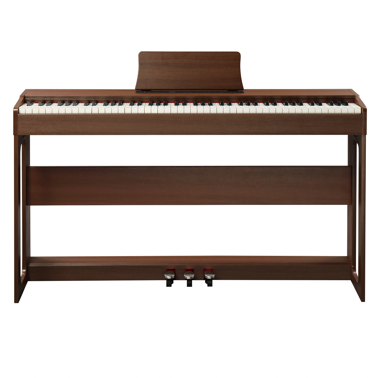 GDP-104 88 Keys Full Weighted Digital Piano with Furniture Stand Power Adapter Triple Pedals Headphones Black Walnut All Levels view 4
