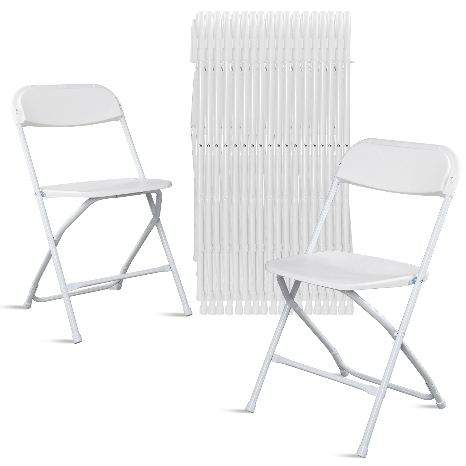 10pcs Injection Molding Classic Garden Plastic Folding Chair White view 21