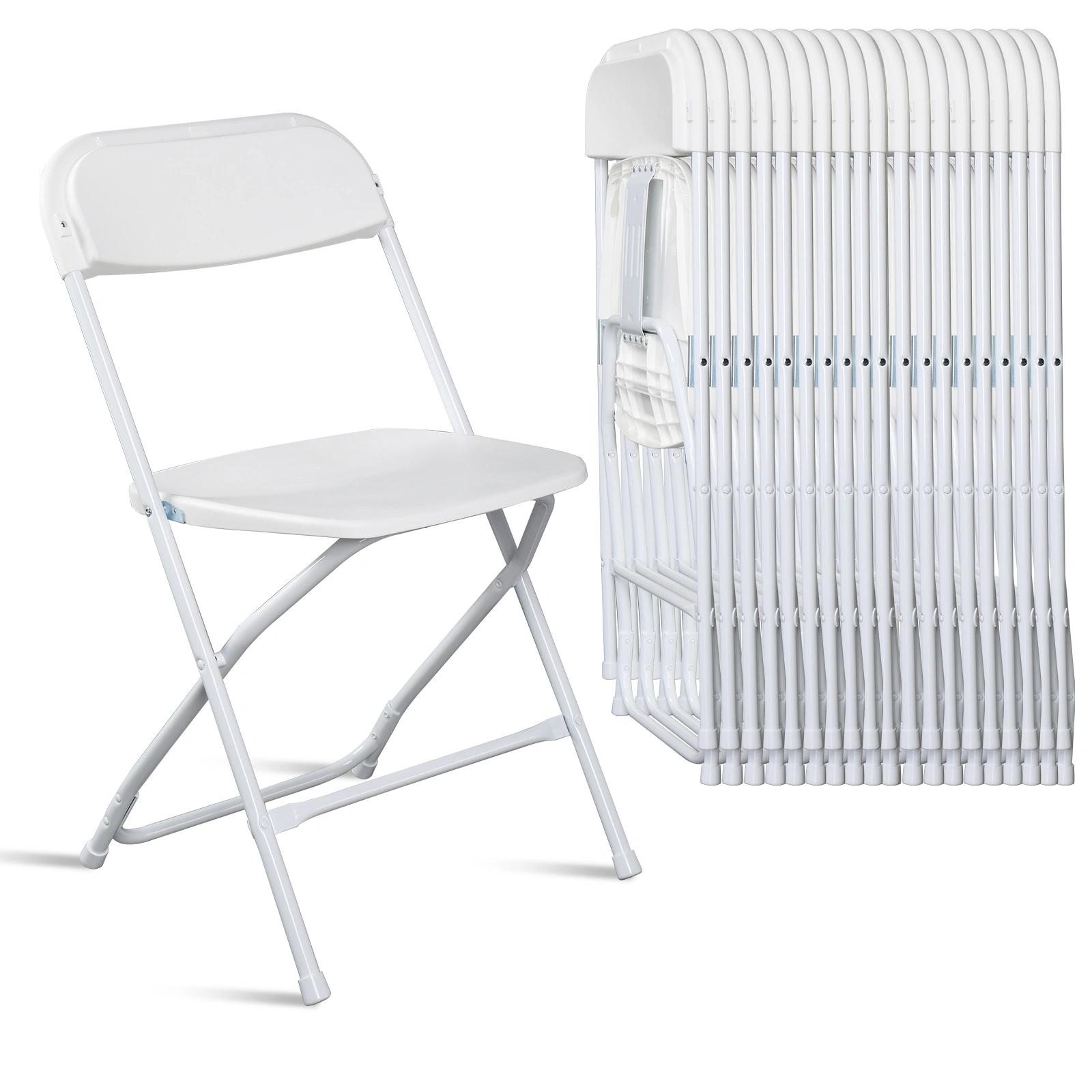 10pcs Injection Molding Classic Garden Plastic Folding Chair White view 23