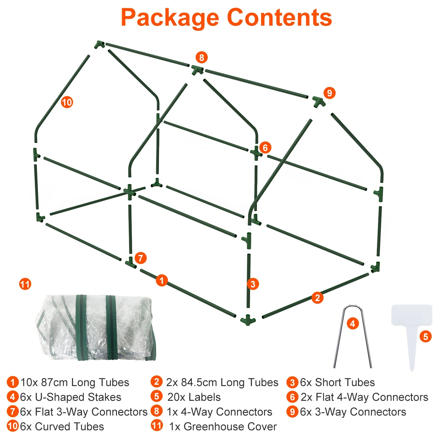 70.86*33.46*37.4 in Portable Mini Greenhouse With Roll-Up Zipper Doors Waterproof UV-Resistant PVC Cover Hot House For Indoor Outdoor Garden Patio Backyard view 11