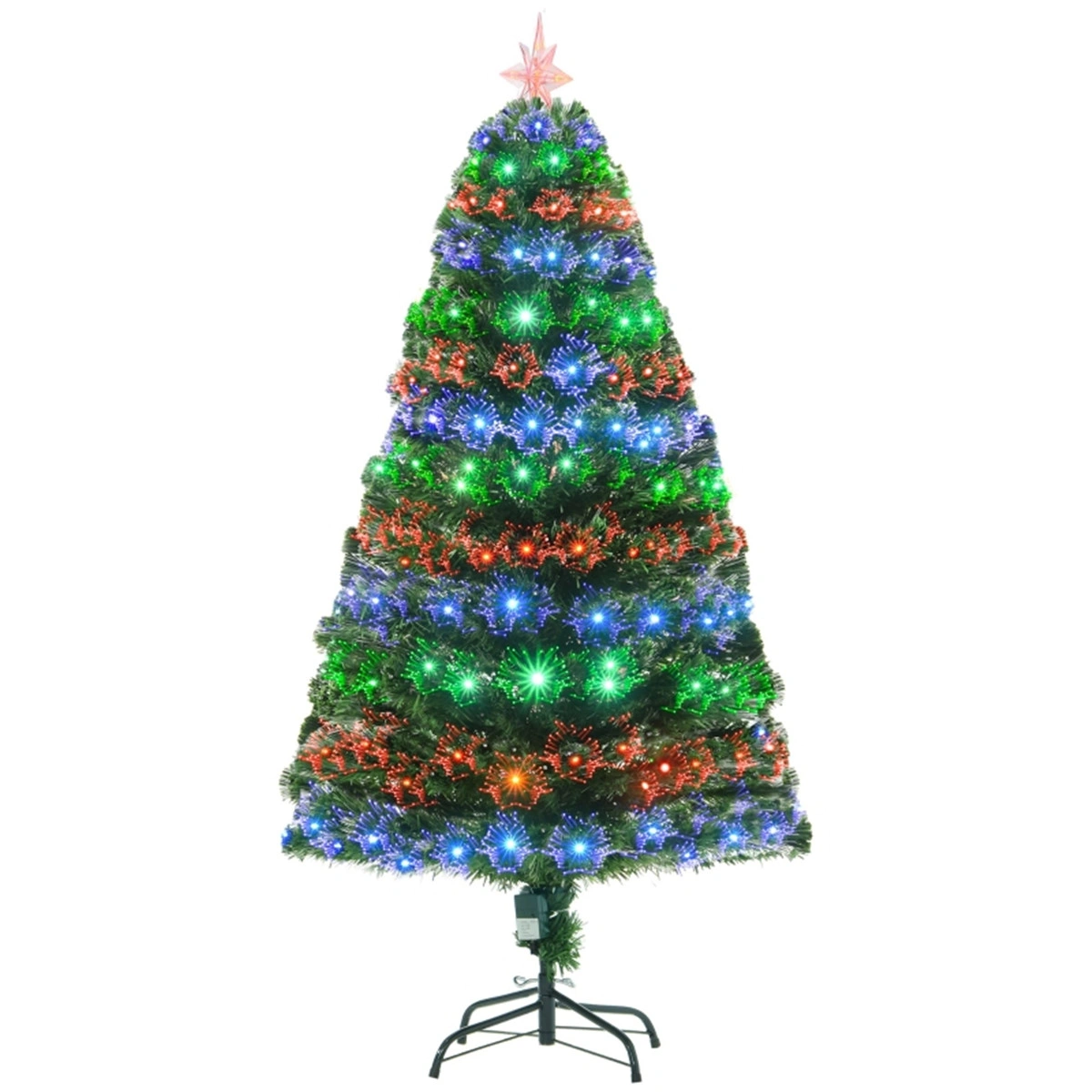 5 ft Christmas Tree - Pre-Lit Artificial Christmas Tree with LED Lights, Full Dense Pine Style for Indoor Living Room Holiday Decor, 5 Feet
