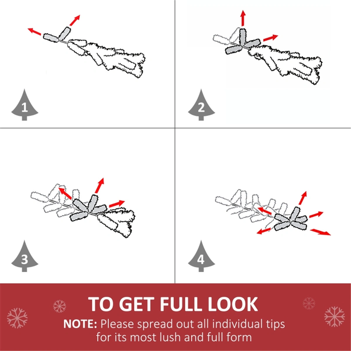 5 ft Christmas Tree - Pre-Lit Artificial Christmas Tree with LED Lights, Full Dense Pine Style for Indoor Living Room Holiday Decor, 5 Feet view 2