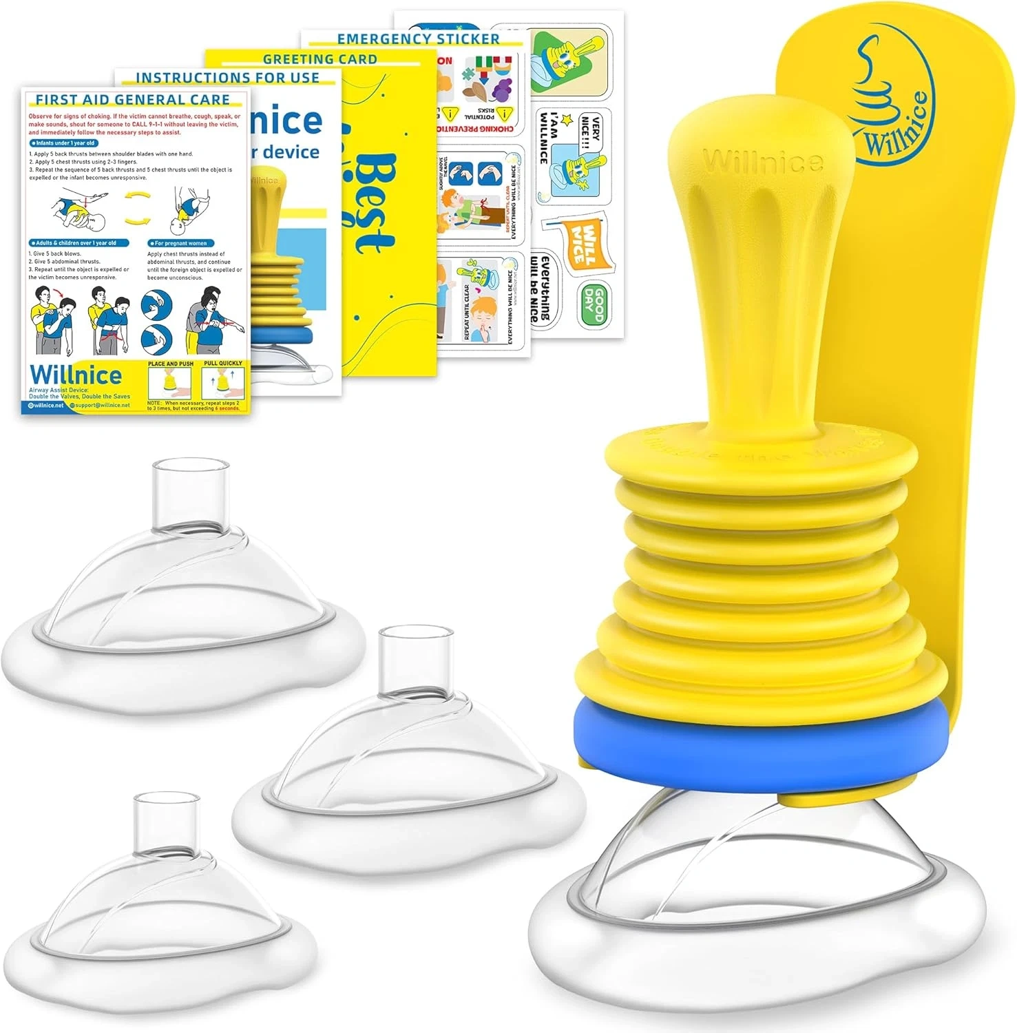 Emergency Breathing Aid Mask, Portable Anti-Suffocation Rescue Device Kit