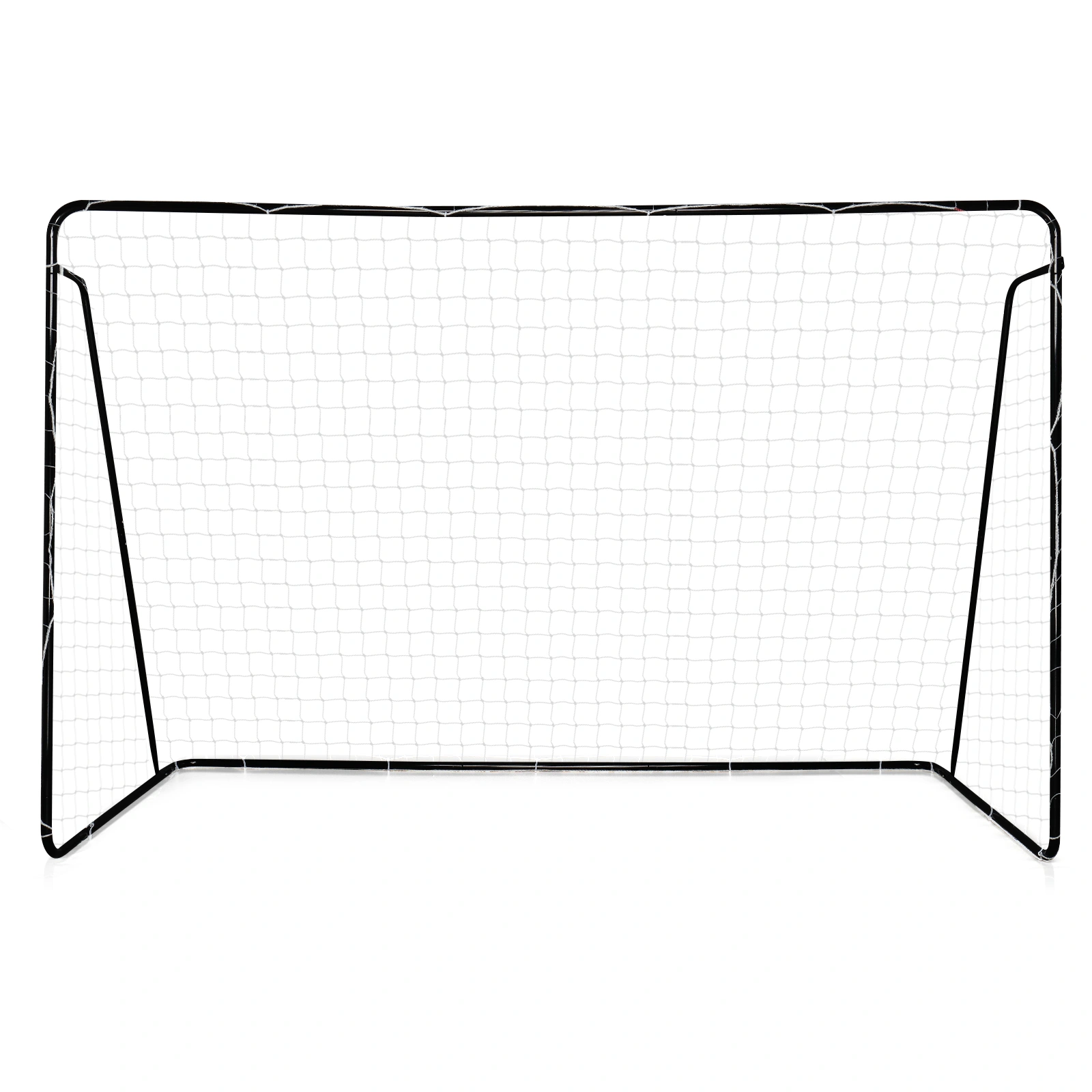 Football Goal 300x200x120cm Galvanized Steel Pipe, Bright Black Outdoor Soccer Goal