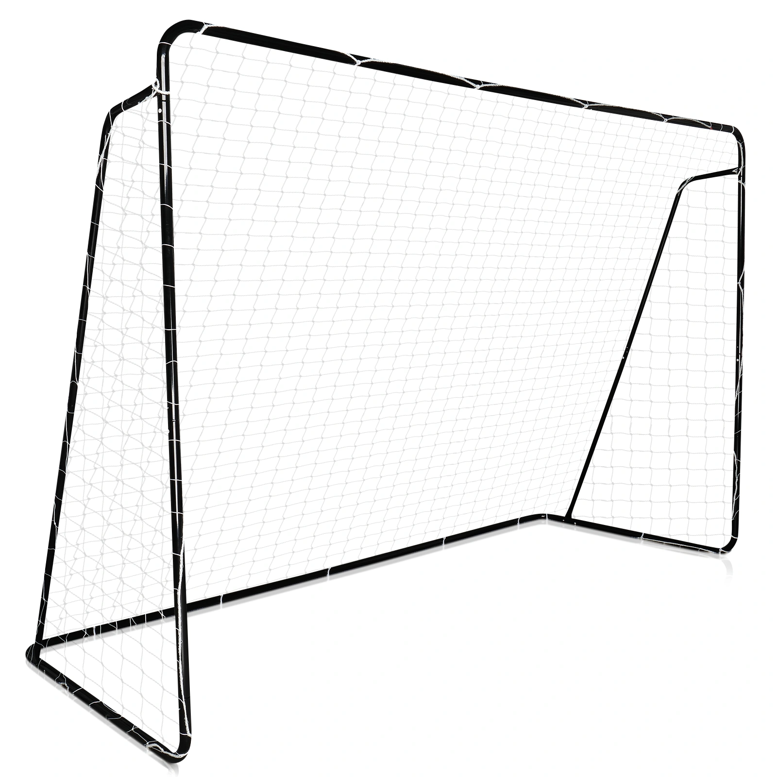 Football Goal 300x200x120cm Galvanized Steel Pipe, Bright Black Outdoor Soccer Goal view 2