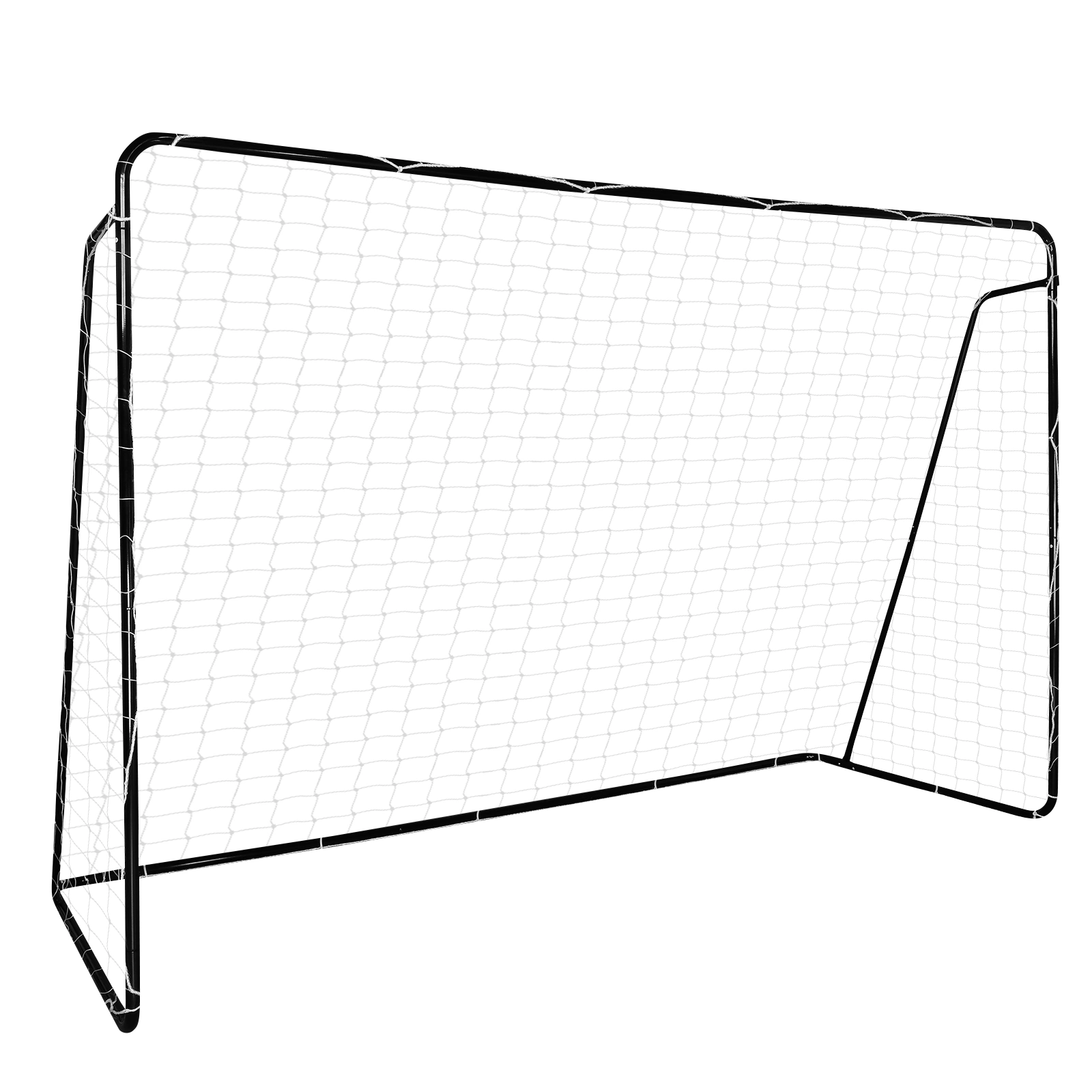 Football Goal 300x200x120cm Galvanized Steel Pipe, Bright Black Outdoor Soccer Goal view 3