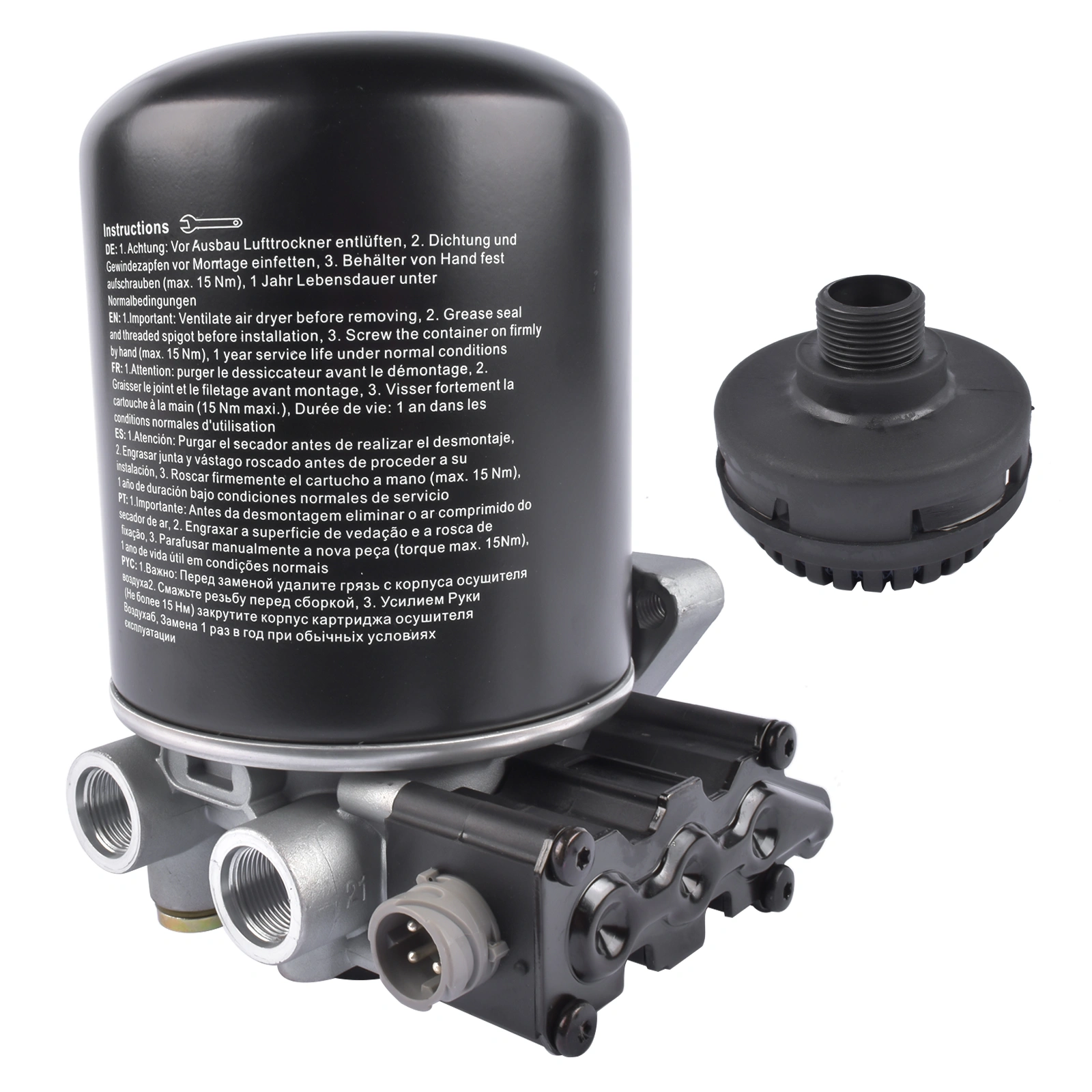 Air Dryer with Coalescing Cartridge 12V 100W for Volvo #21440978 4324252000 S4324252000