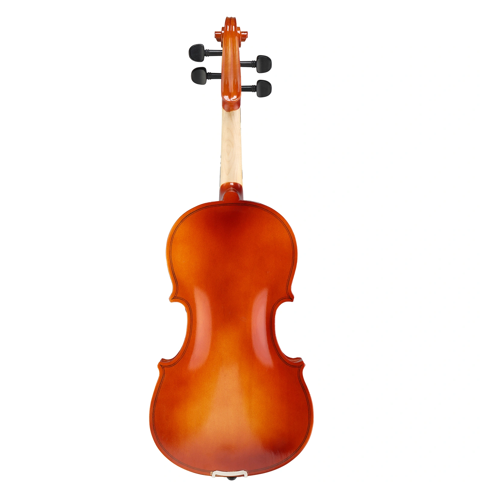 GV100 4/4 Acoustic Violin Case Bow Rosin Strings Tuner Shoulder Rest Natural view 2