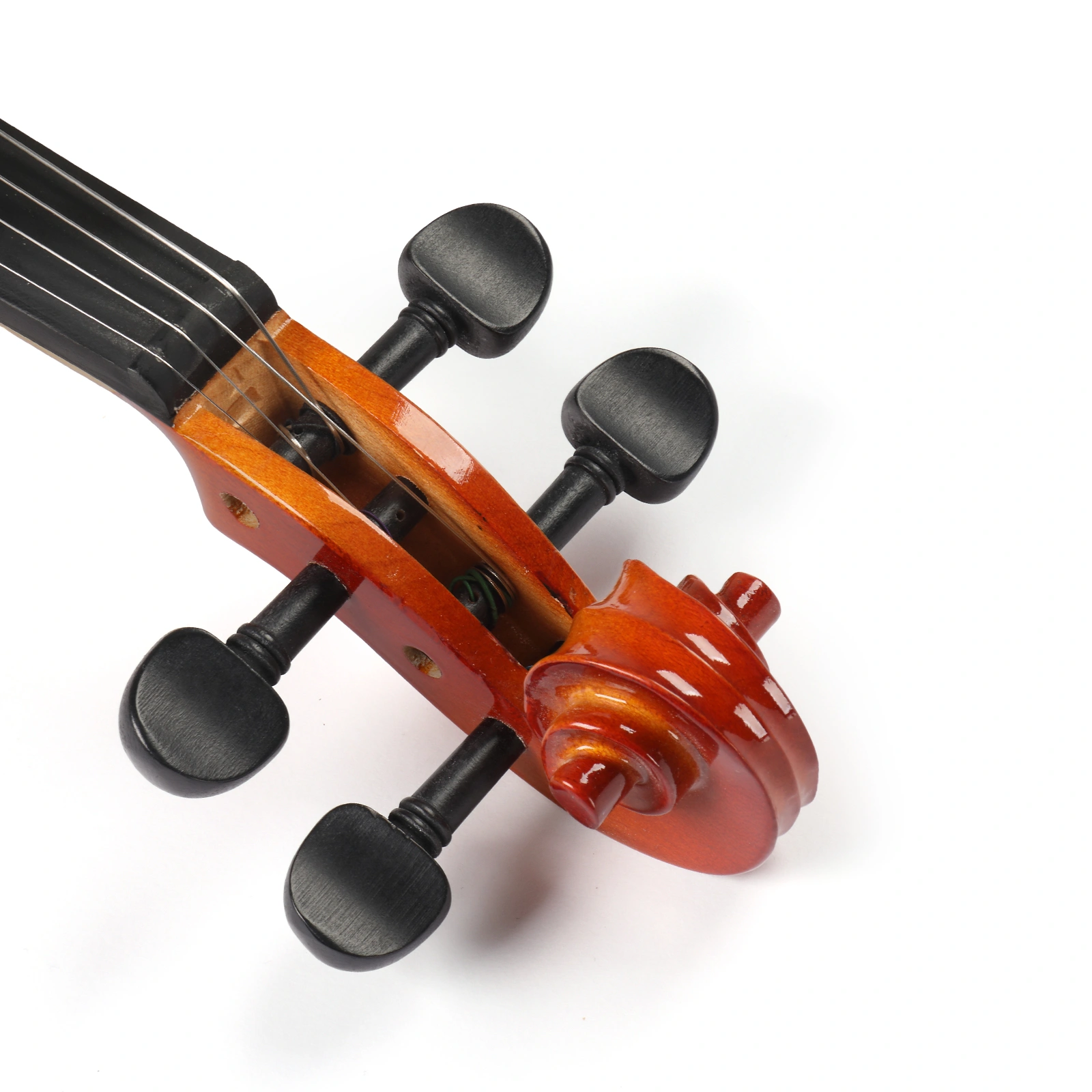 GV100 4/4 Acoustic Violin Case Bow Rosin Strings Tuner Shoulder Rest Natural view 7