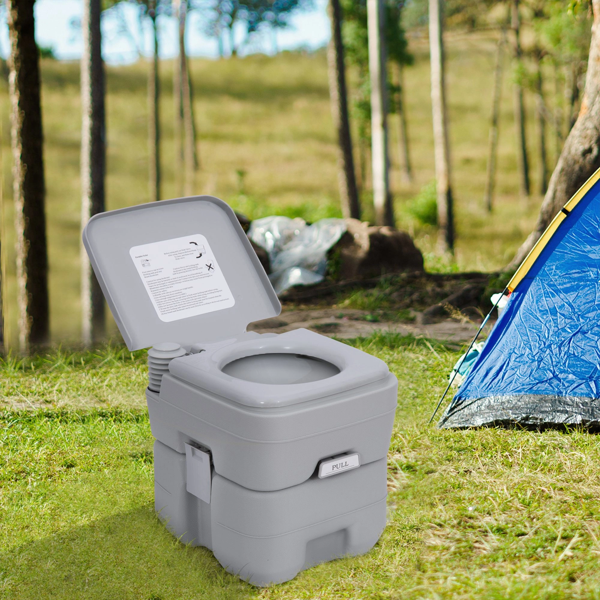 Portable Toilet for Camping Travel Portable Toilet with Bucket Seal Lid Outdoor Hiking