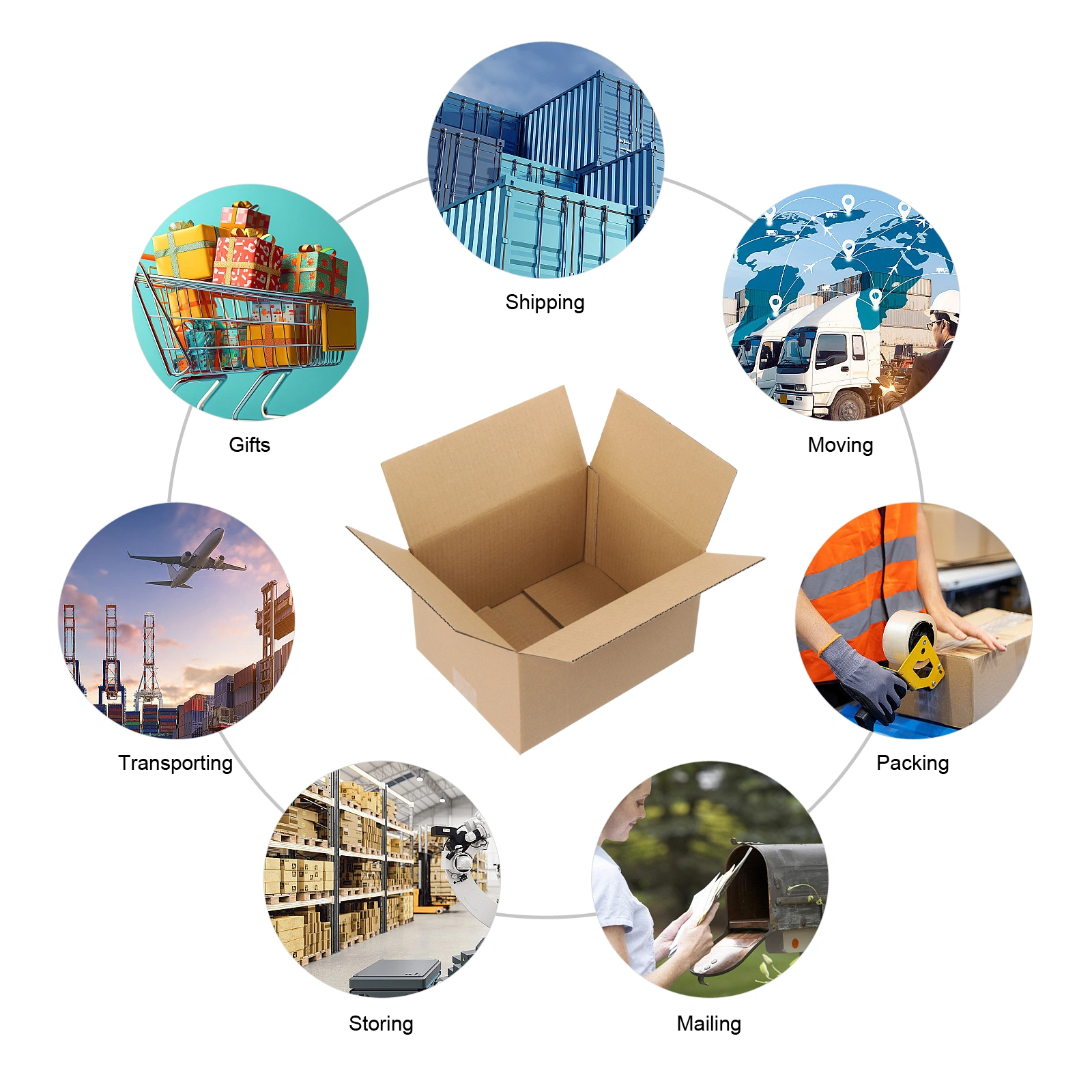 50pcs Corrugated Cardboard Boxes 10x8x6 Inch Kraft Color 3mm Thick Shipping Mailer Boxes 25.4x20.3x15.2cm view 2