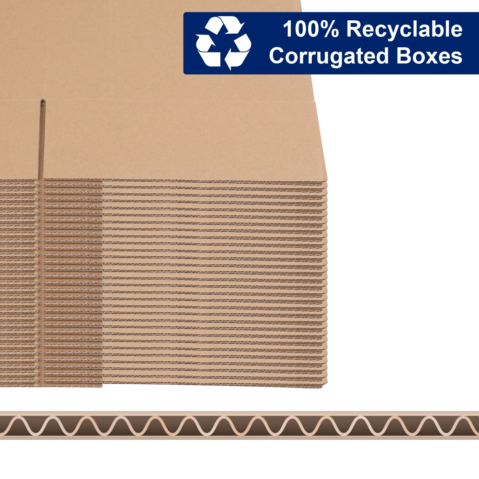 50pcs Corrugated Cardboard Boxes 10x8x6 Inch Kraft Color 3mm Thick Shipping Mailer Boxes 25.4x20.3x15.2cm view 3