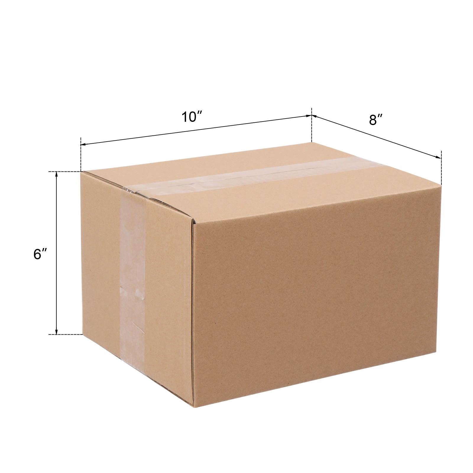 50pcs Corrugated Cardboard Boxes 10x8x6 Inch Kraft Color 3mm Thick Shipping Mailer Boxes 25.4x20.3x15.2cm view 5