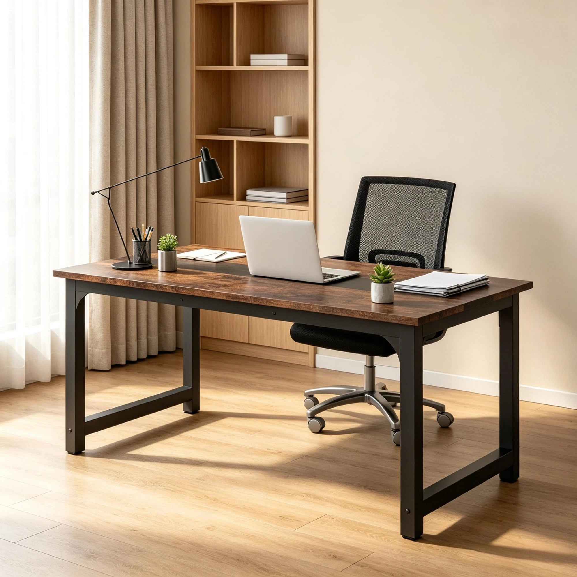 Minimalist Rectangular Conference Table, Meeting & Workstation Desk
