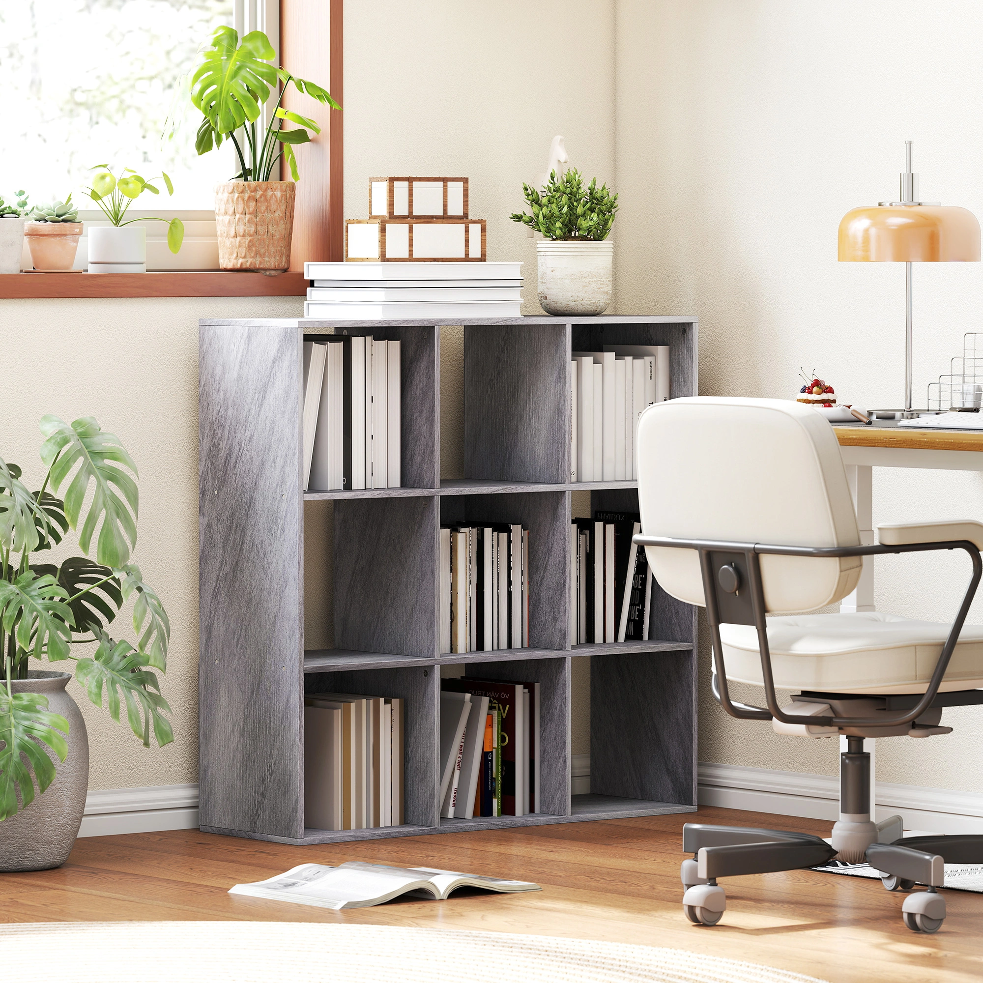 Modern Shelf Bookstorage Cabinet - 3-Door Display Cabinet with Adjustable Shelves for Living Room Bedroom