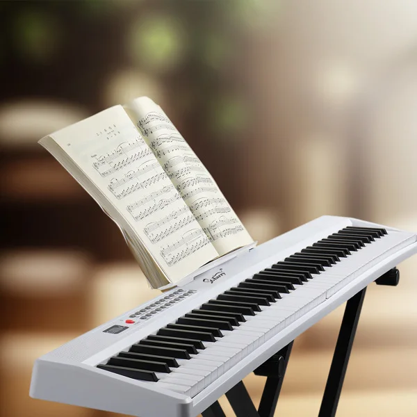 GPP-106 88 Key Folding Piano Semi-Weighted Standard Keyboards Digital Piano with MIDI Bluetooth, Handbag, Headphone, for Piano Lover White color view 6
