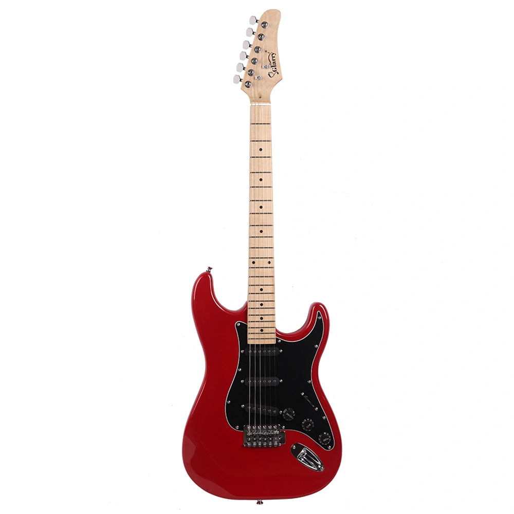 GST Red Electric Guitar Kit with Black Pickguard - Stylish Starter Pack