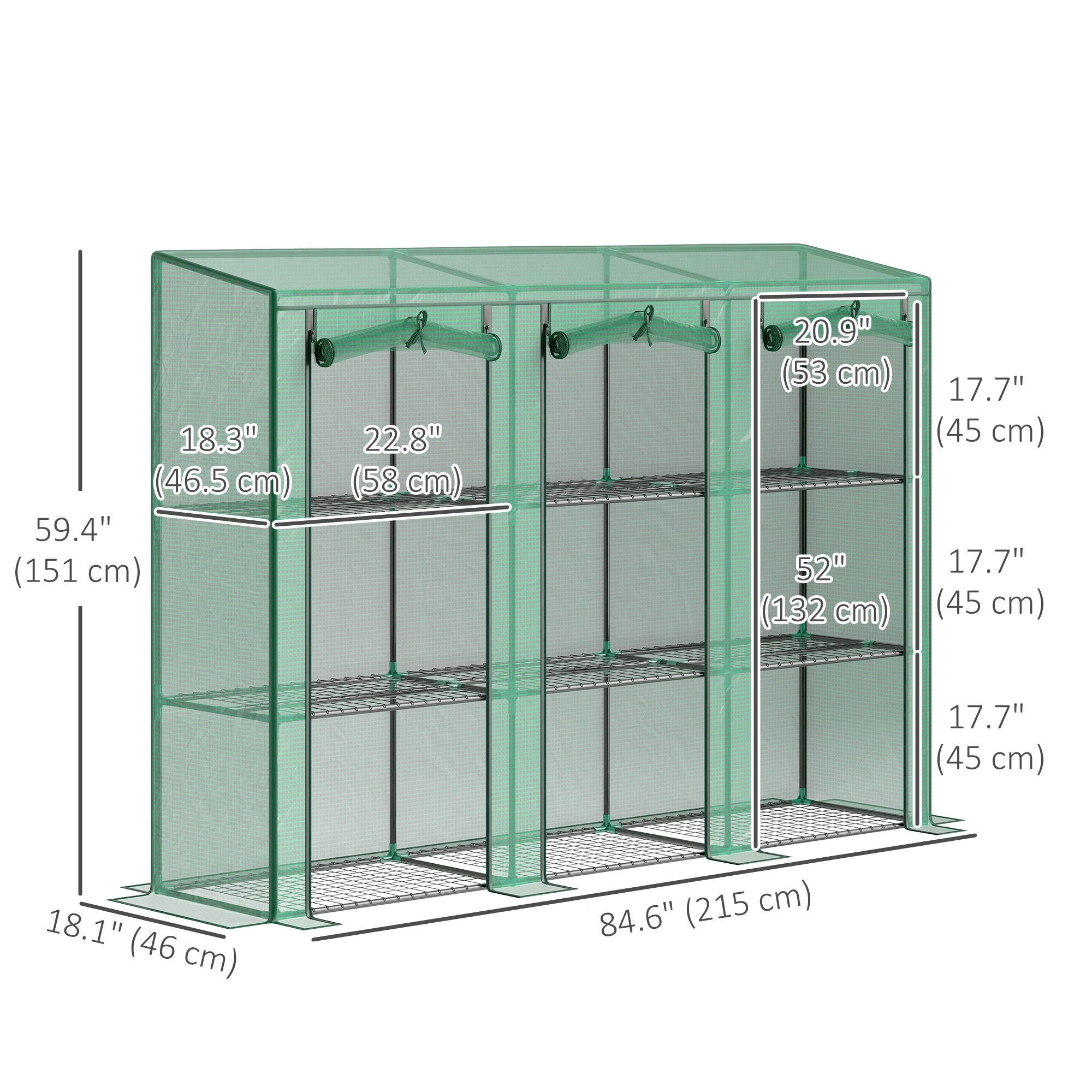 Mini Greenhouse 4-Tier Herb Planter with Dome Cover - Indoor Outdoor Garden Plant Propagator view 2