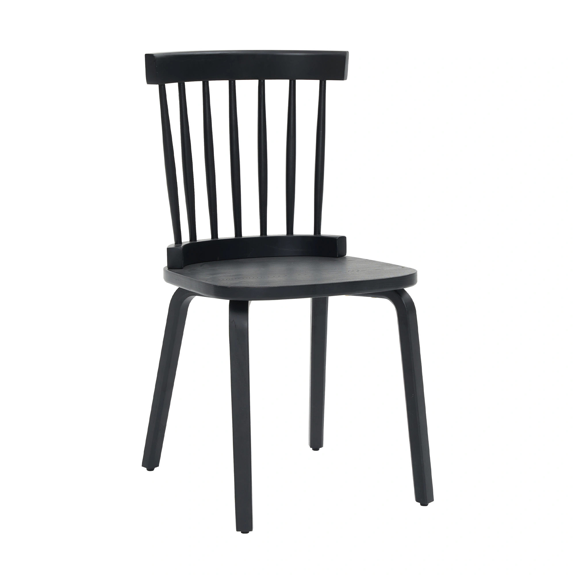 Windsor Dining Chairs Set of 4,Wood Farmhouse Spindle Back, Widen Seat, Mid-Century Modern French Country Style, for Living Room Restaurant, Black view 8