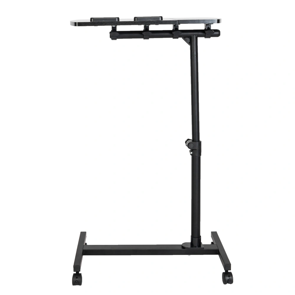 Four-Wheel Multifunctional Flat Surface Lifting Computer Desk Black view 15