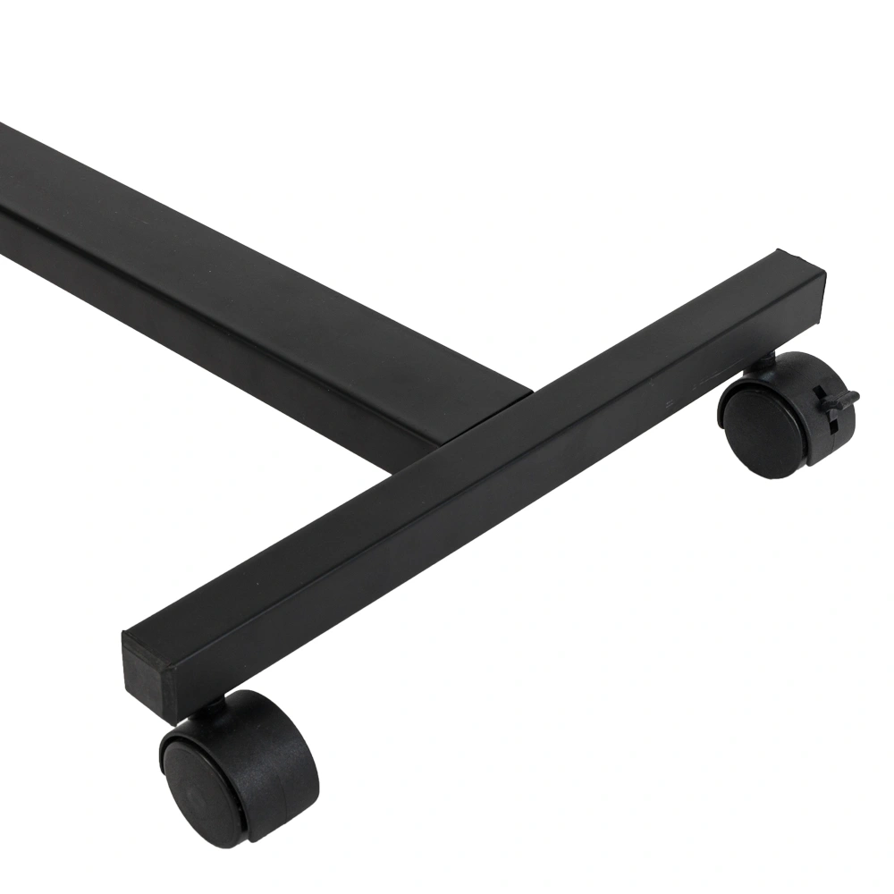 Four-Wheel Multifunctional Flat Surface Lifting Computer Desk Black view 3