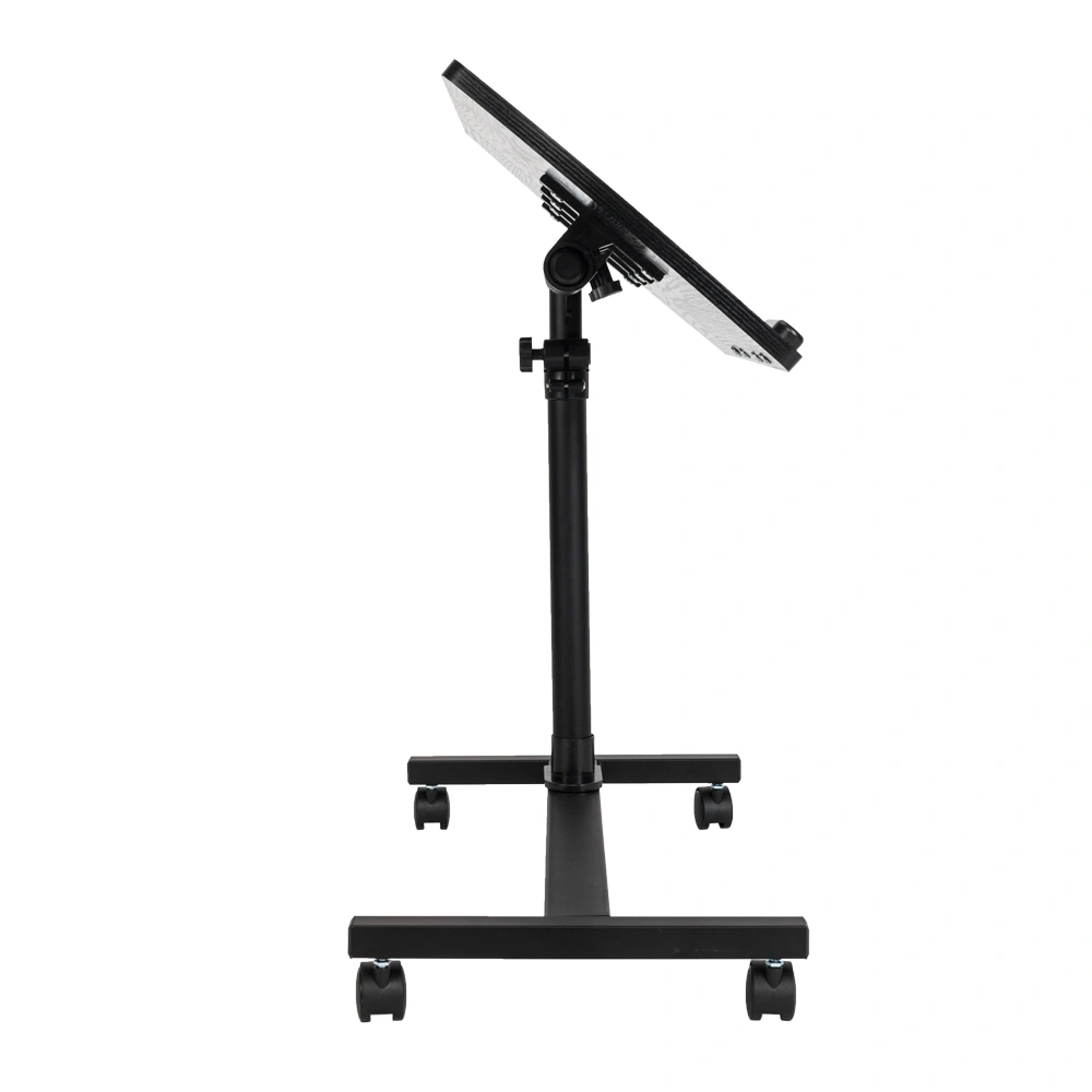 Four-Wheel Multifunctional Flat Surface Lifting Computer Desk Black view 6
