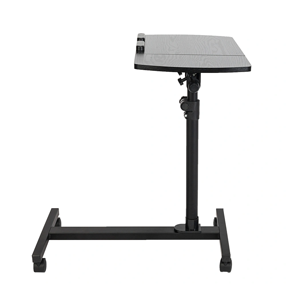 Four-Wheel Multifunctional Flat Surface Lifting Computer Desk Black view 7
