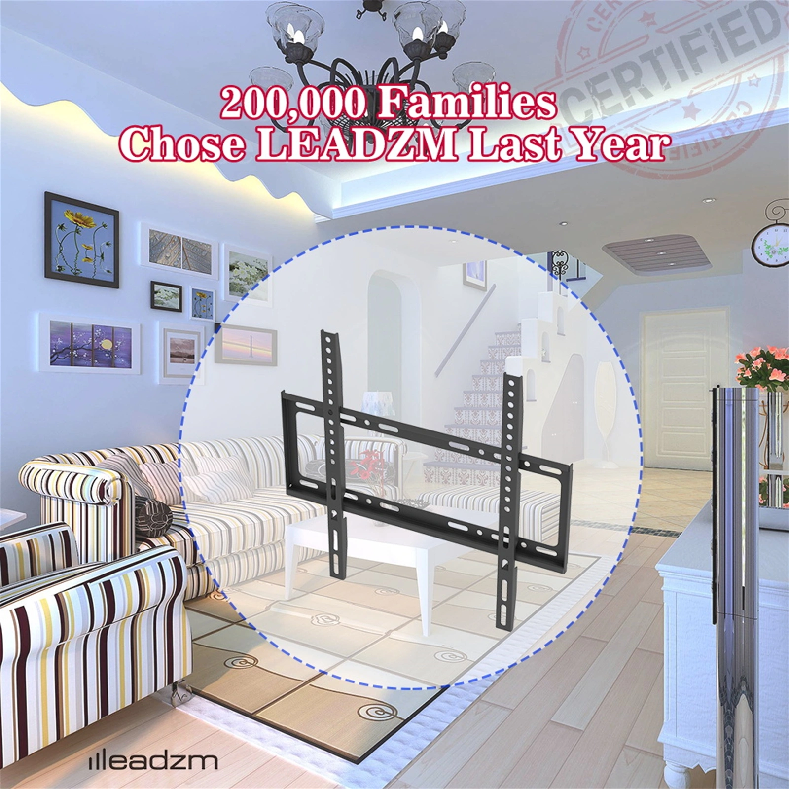 26-55" Wall Mount Bracket TV Mount TMW4040 with Sprit Bubble view 11