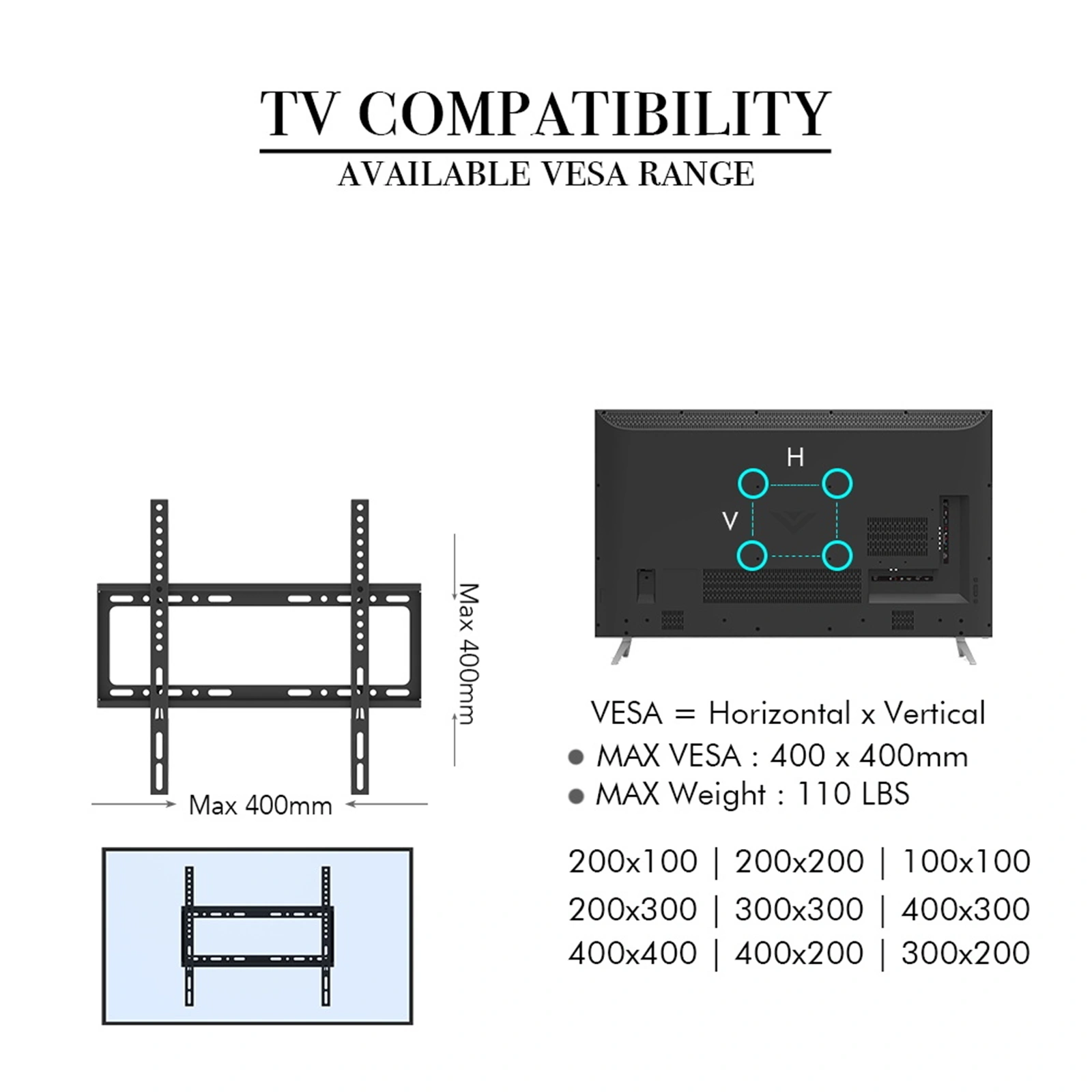 26-55" Wall Mount Bracket TV Mount TMW4040 with Sprit Bubble view 13