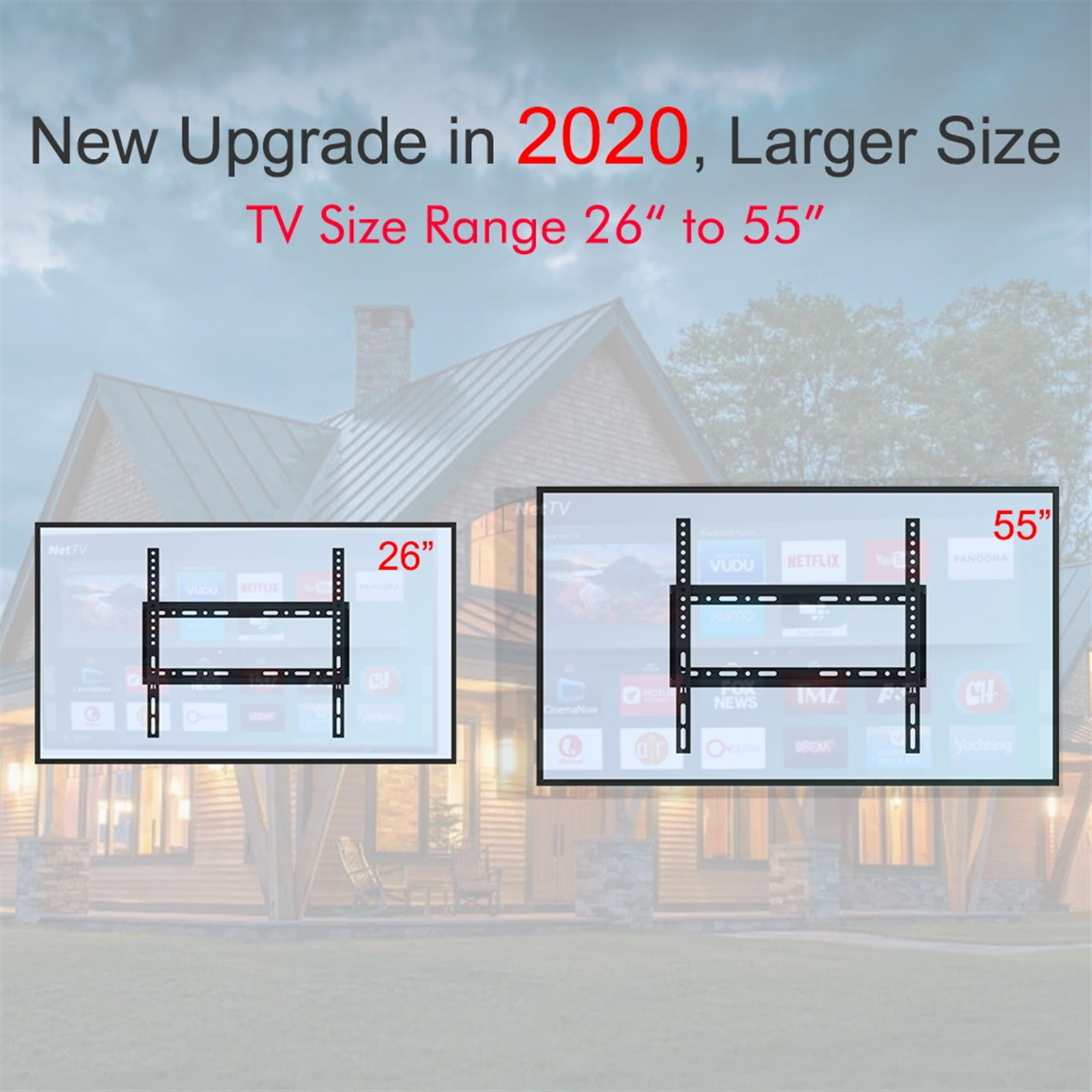 26-55" Wall Mount Bracket TV Mount TMW4040 with Sprit Bubble view 3