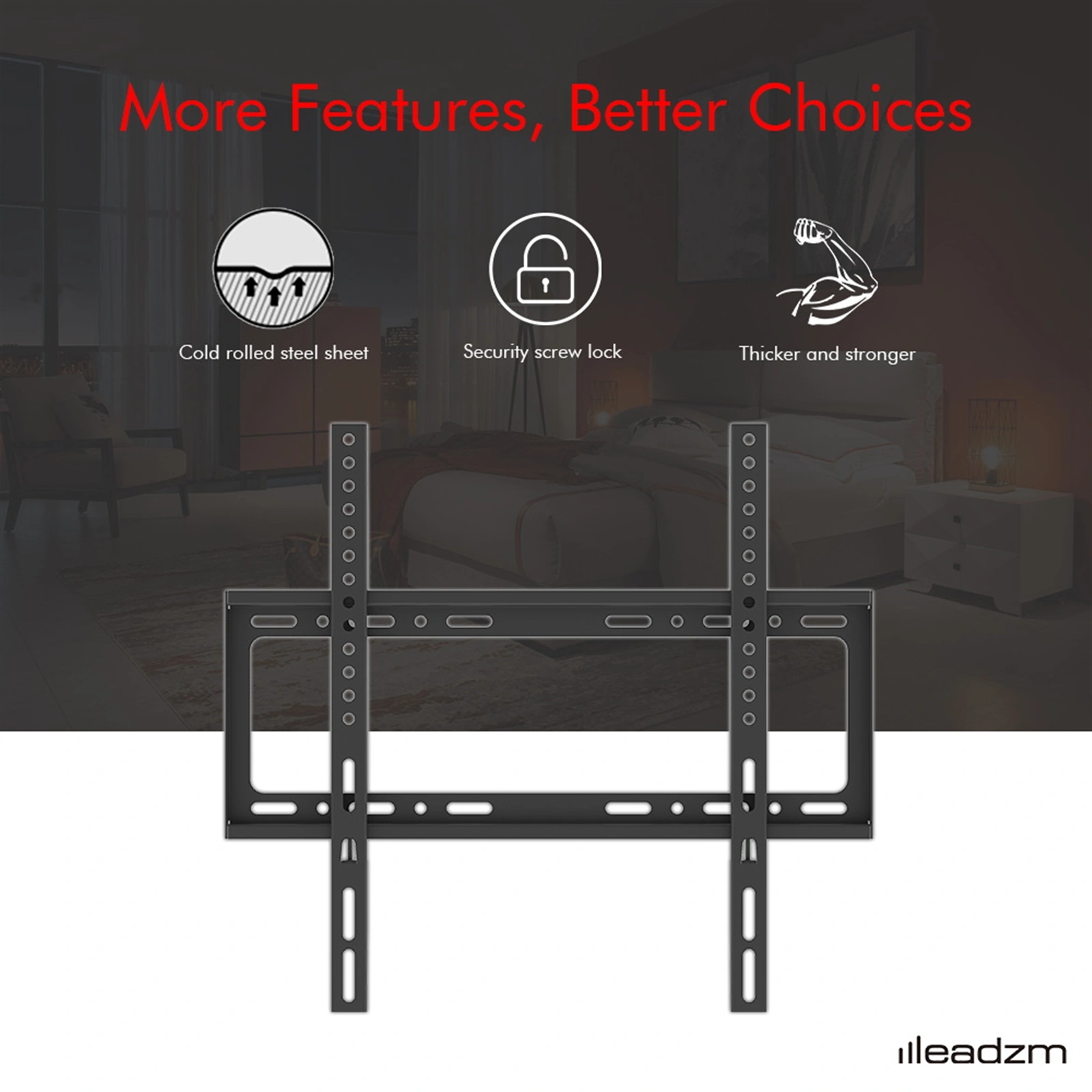 26-55" Wall Mount Bracket TV Mount TMW4040 with Sprit Bubble view 8
