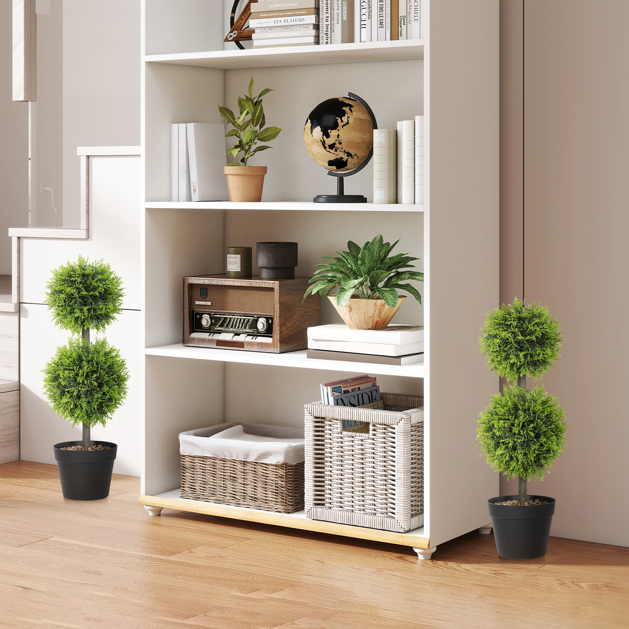 Modern Artificial Plant with Decorative Pot - 35in Faux Greenery Indoor Outdoor Home Garden décor view 2