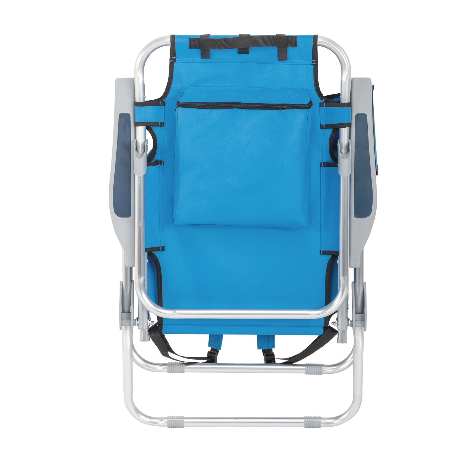 63*70*99cm Heightened Oxford Cloth Silver White Aluminum Tube Bearing 100kg Beach Chair Blue view 17