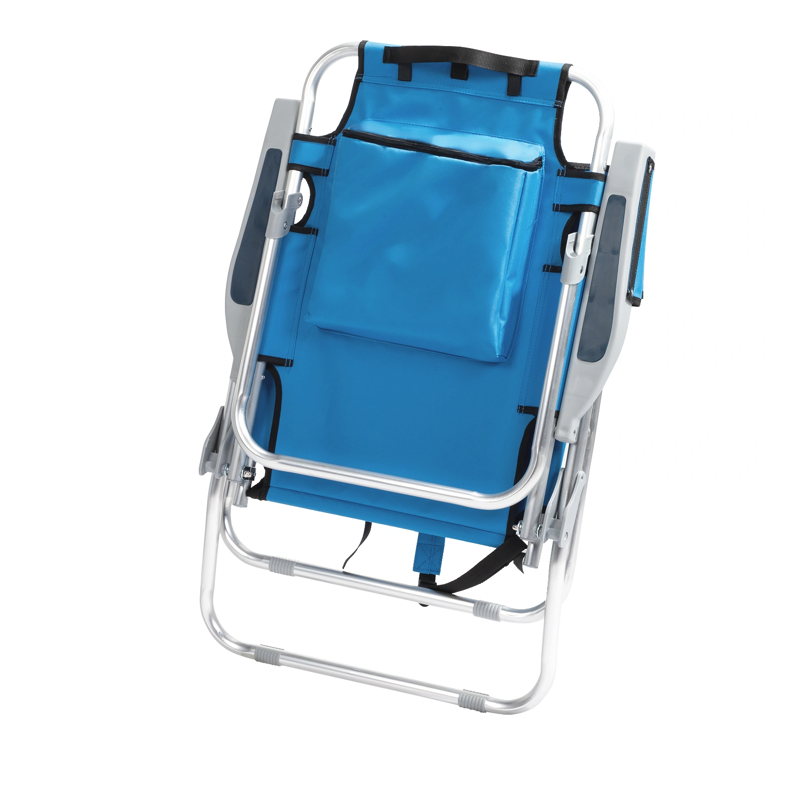 63*70*99cm Heightened Oxford Cloth Silver White Aluminum Tube Bearing 100kg Beach Chair Blue view 18