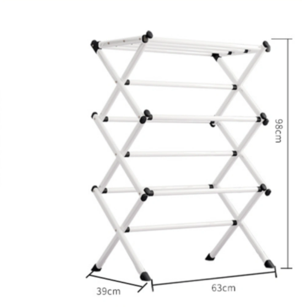 3 Tier Metal Clothes Airer Dryer, Foldable Laundry Horse Drying Rack for Indoor Outdoor Patio view 3