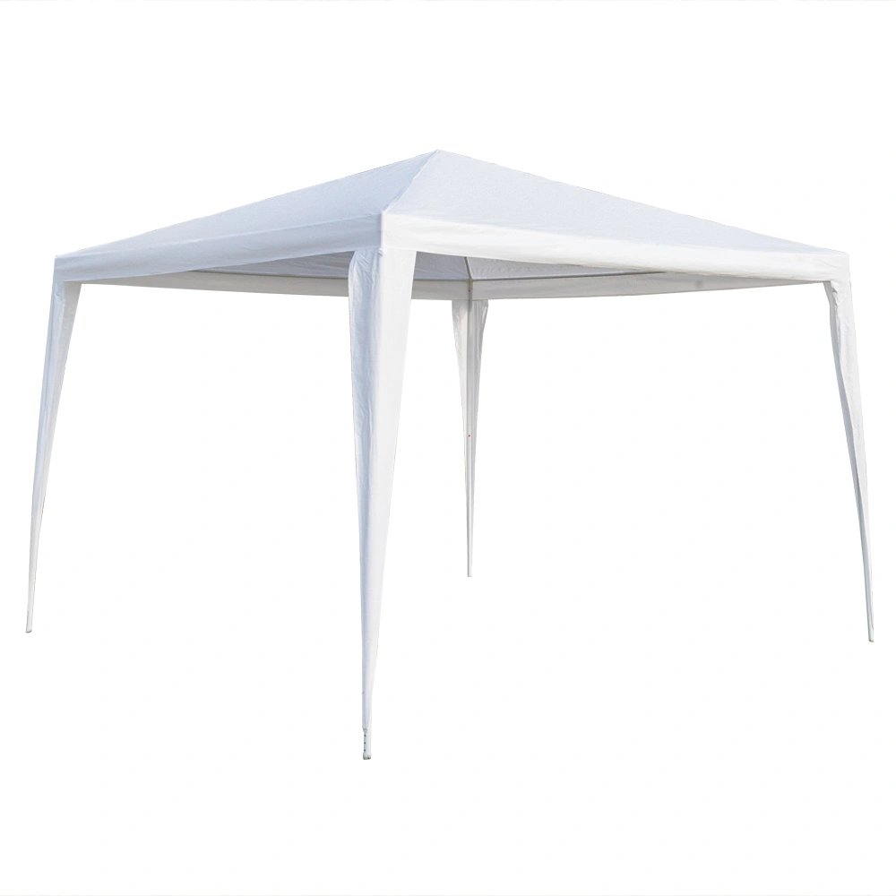3x3m Waterproof Party Tent Canopy with Spiral Steel Frame Tubes, White