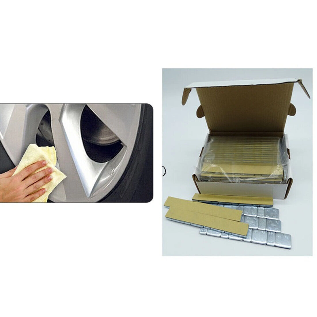 100Pcs Lead Free Adhesive Wheel Balance Weights 60G - Stick On Trim Tab Strips for Car Motorcycle Tire Balancing view 2