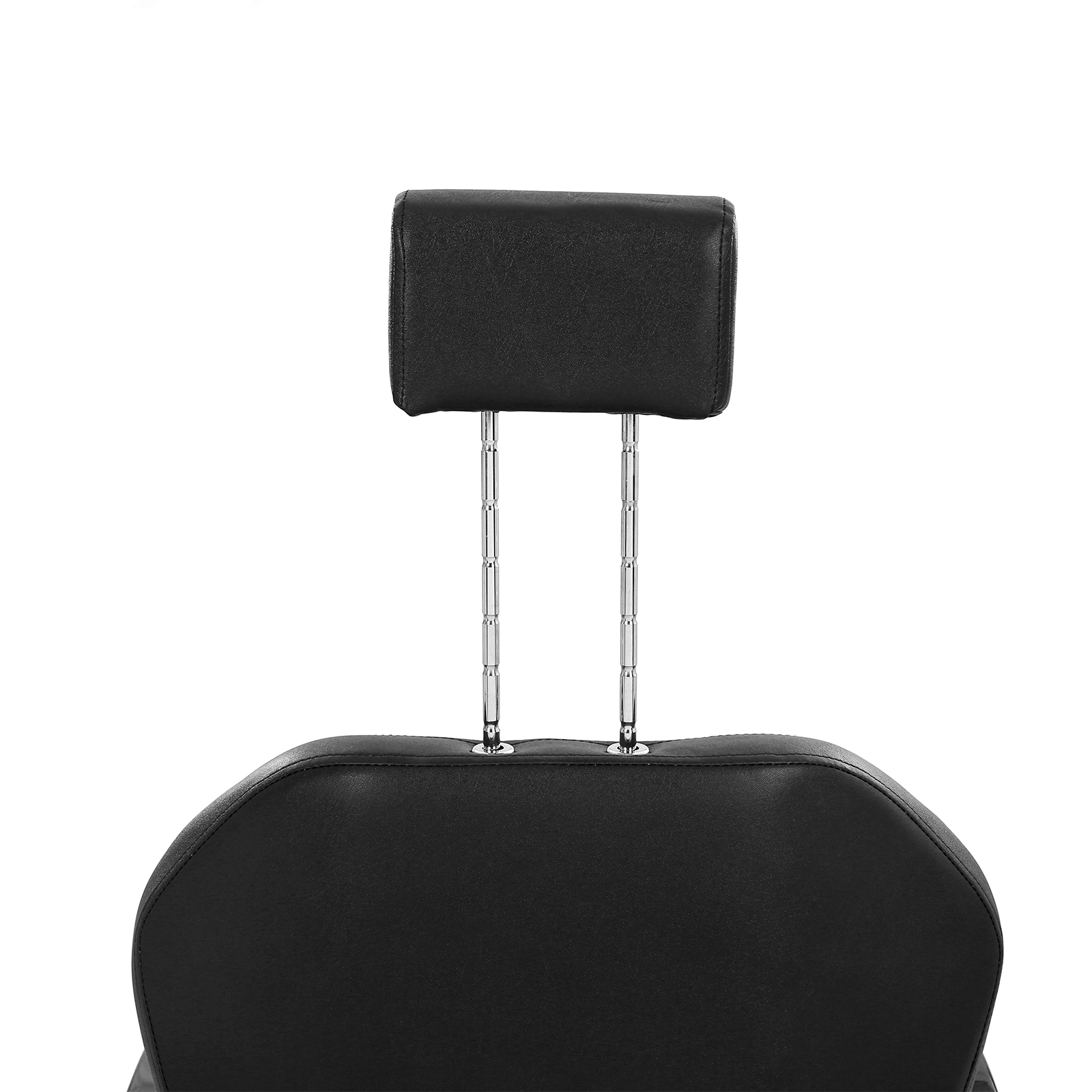 Reclining Barber Chair Black 150kg Capacity PVC Leather Headrest Iron Plated Pedal ABS Armrest 680 Plated Iron Plate Salon view 9