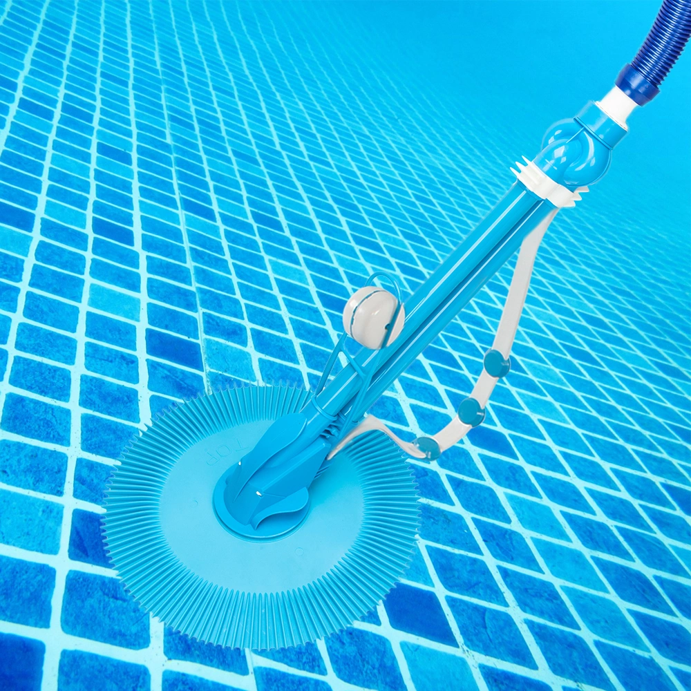 Auto Swimming Pool Cleaner with 10pcs Durable Hose, Suction Side Villa Type Robot Vacuum, Blue view 12
