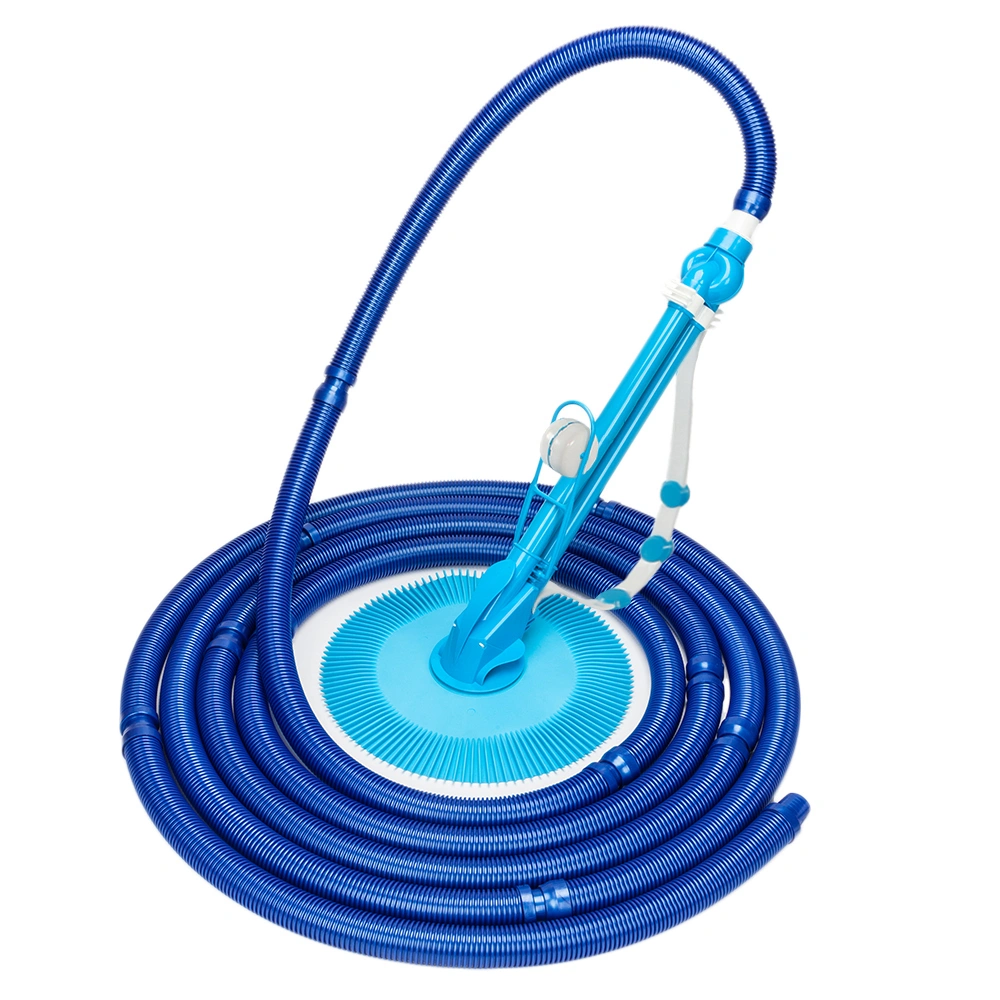 Auto Swimming Pool Cleaner with 10pcs Durable Hose, Suction Side Villa Type Robot Vacuum, Blue view 9