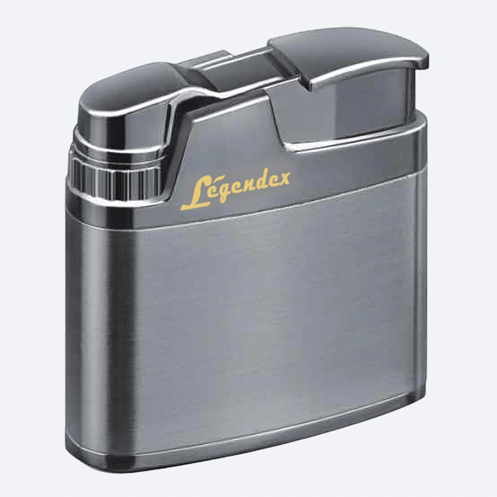 LEGENDEX CLIMBER Windproof Lighter, Antique Shiny Silver Vintage Jet Torch Refillable Adjustable Cigar