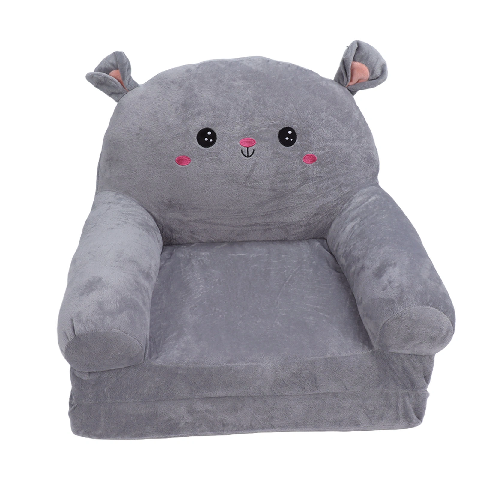 2 in 1 Cartoon Children Folding Sofa, Cloth & Sponge Fill, Ventilated Flip Open Seat for Baby Kids, 2 Layers view 4