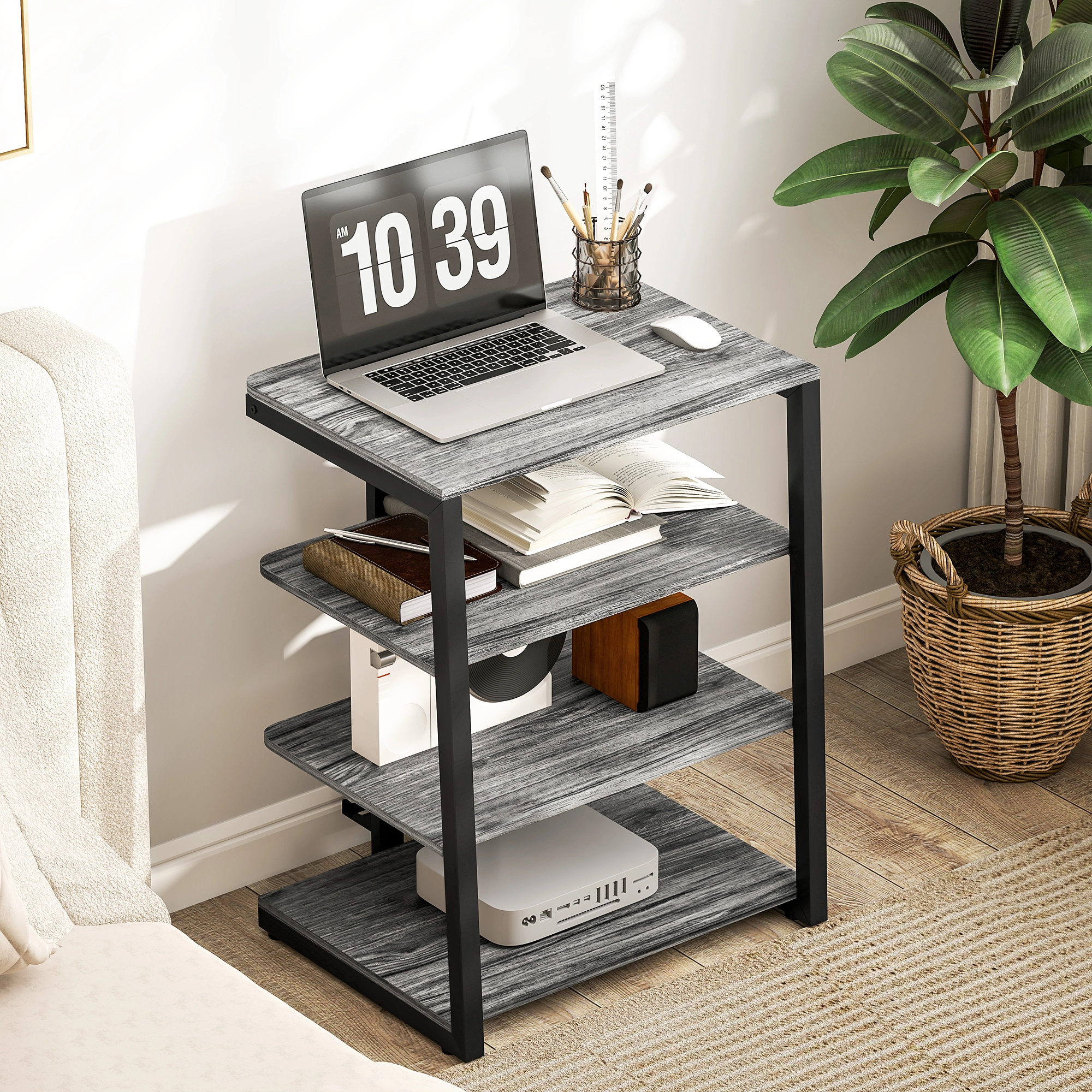Heavy Duty Storage Rack - 5-Tier Metal Shelving Unit, Adjustable Organizer Shelf for Garage Kitchen view 5