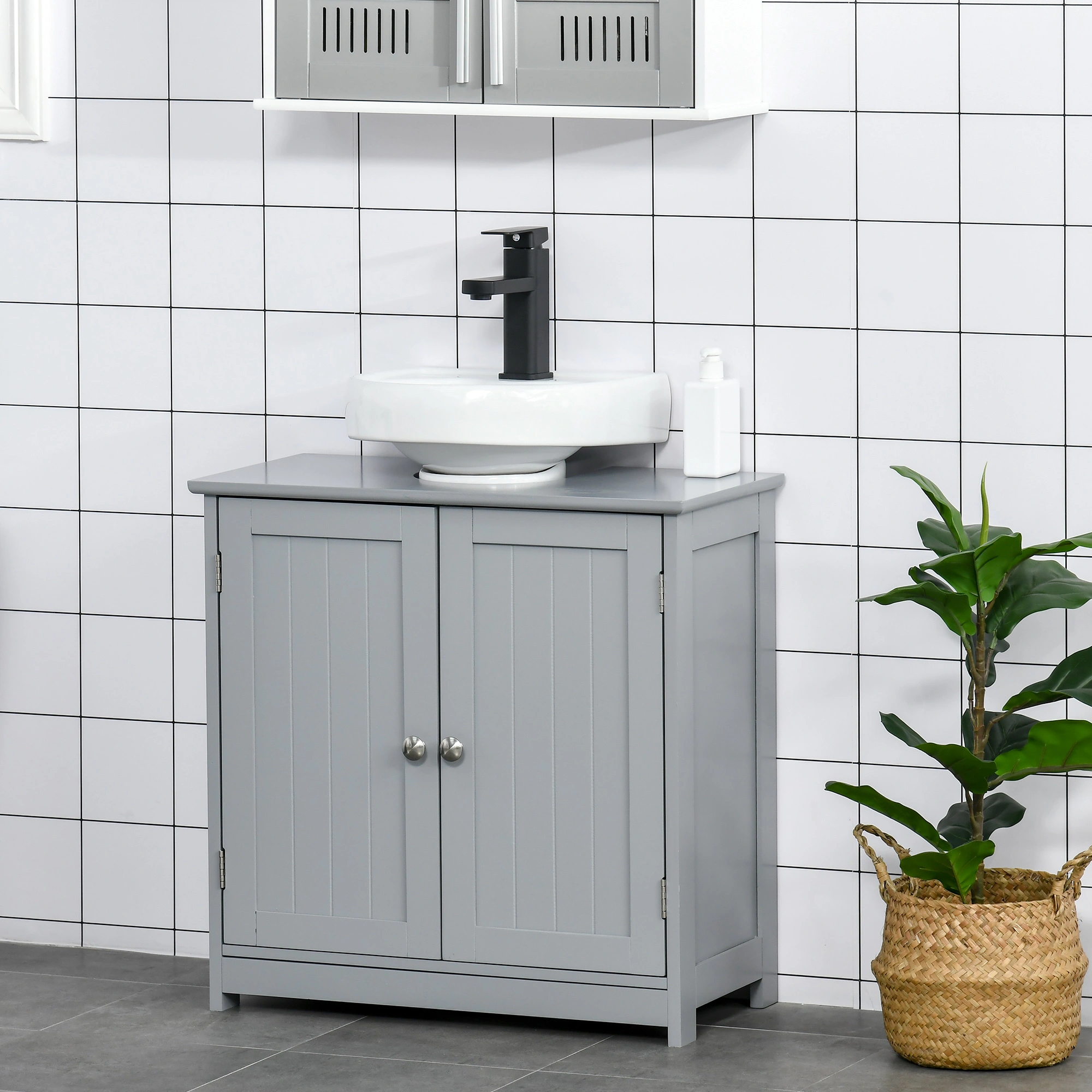 Bathroom Cabinet Wall Mounted Vanity Storage Organizer with Mirror Shelves White Modern Design