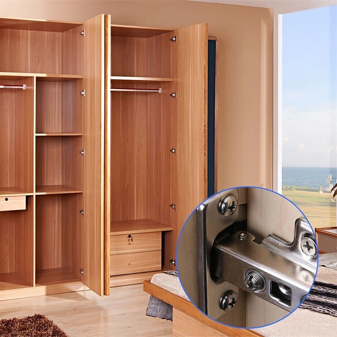 20Pcs Soft Close Cabinet Hinge Screws - 35MM Kitchen Cupboard Door Hardware Pack view 3