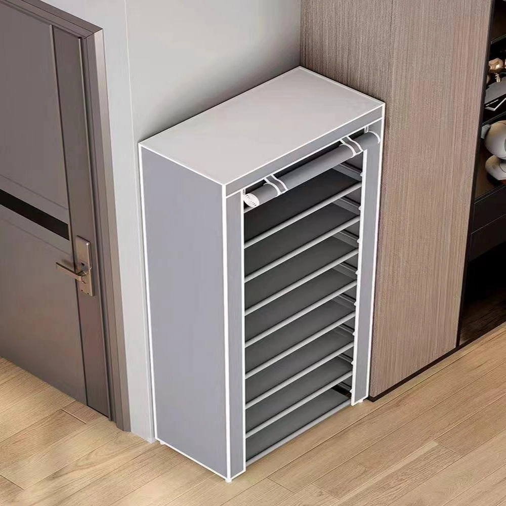9 Tier Shoe Rack Cabinet Storage Organizer Stand Holds 27 Pairs Shoes Dustproof Floor Organizer